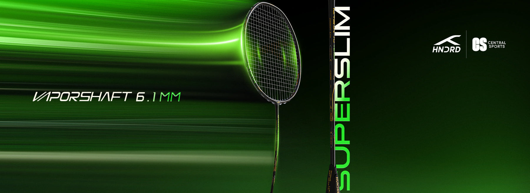 Hundred Nitrix 70 Venom Badminton Racket - Black/Green