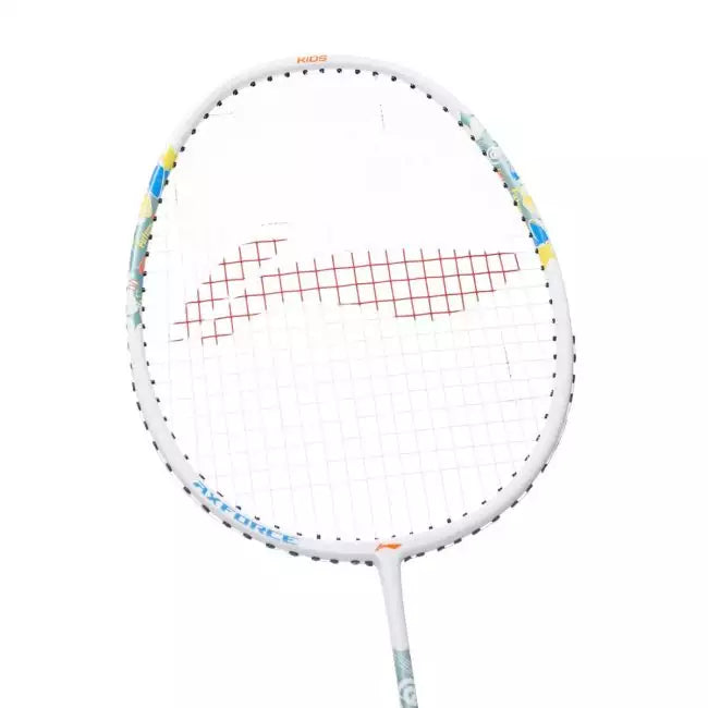 Li-Ning AxForce Kids Badminton Racket - White/Black