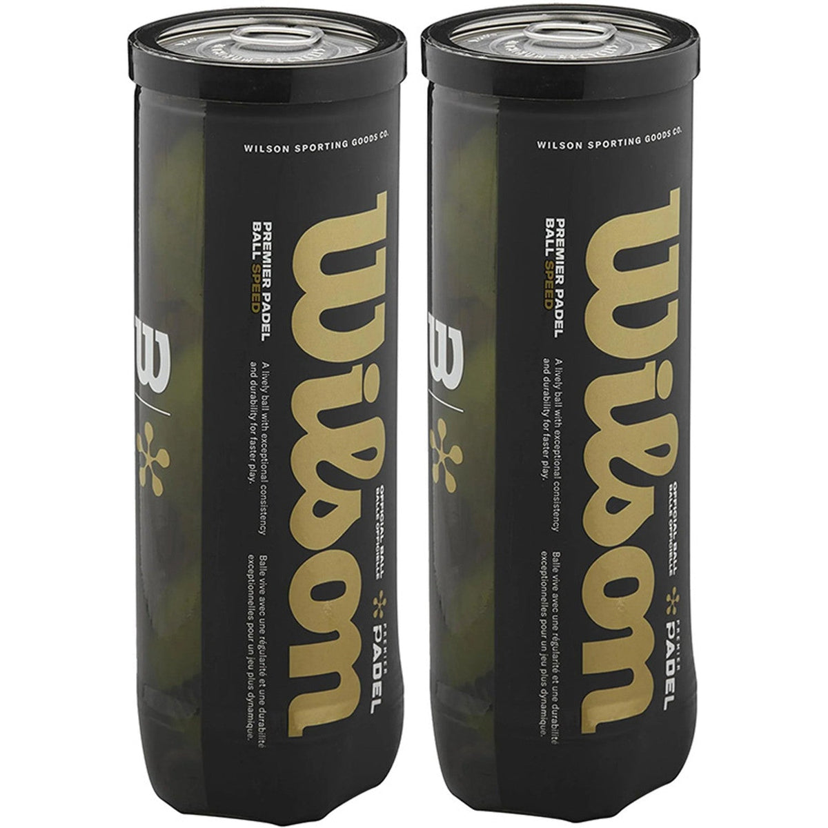 Wilson Premier Padel Speed Balls (Twin Pack of 3), Yellow