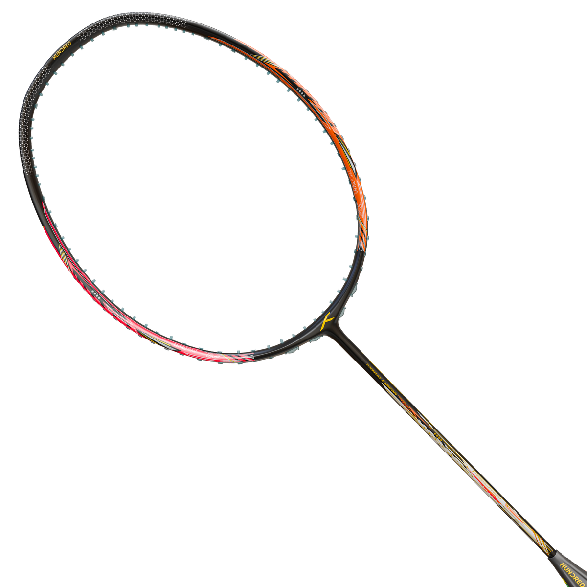 Hundred Flareon 700 Badminton Racket - Black/Orange