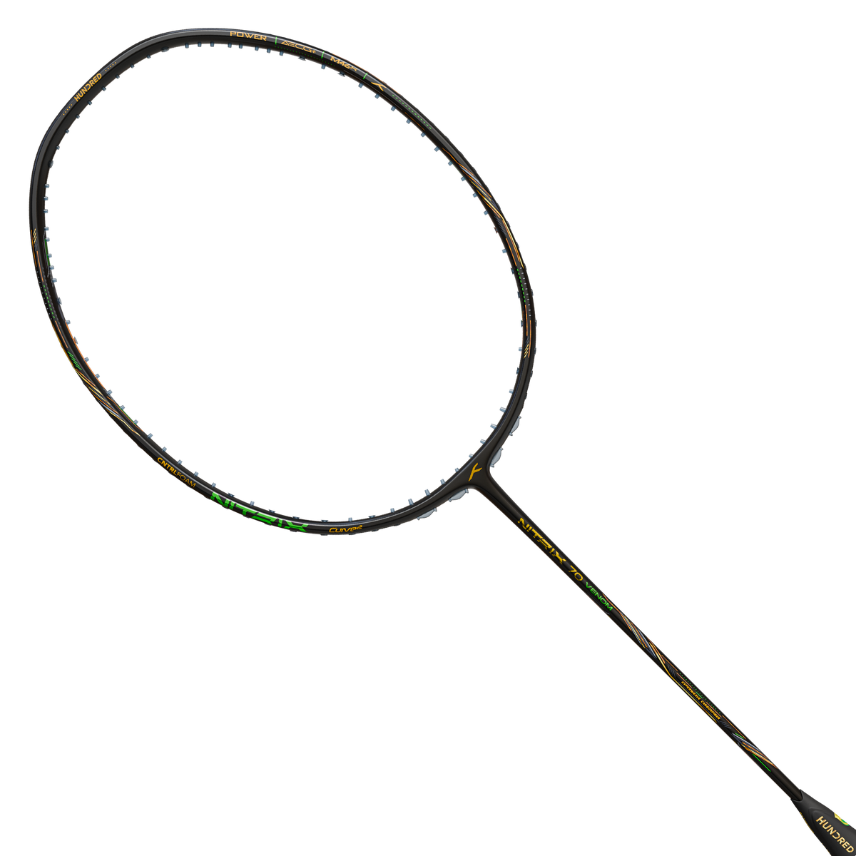 Hundred Nitrix 70 Venom Badminton Racket - Black/Green
