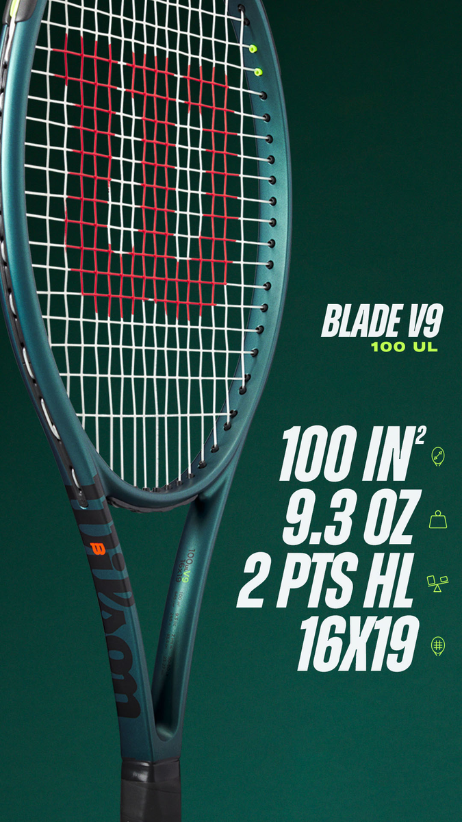 Wilson Blade 100UL V9 265g Unstrung Tennis Racket (Free Restring)