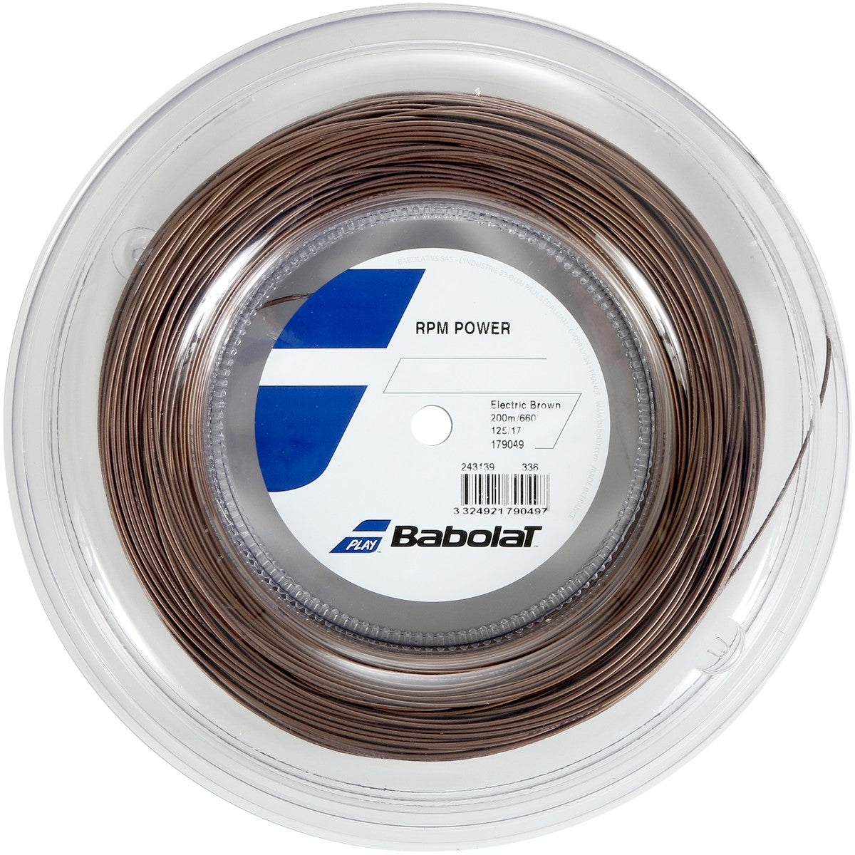 Babolat RPM Power 1.25mm/200M Tennis String - Electric Brown