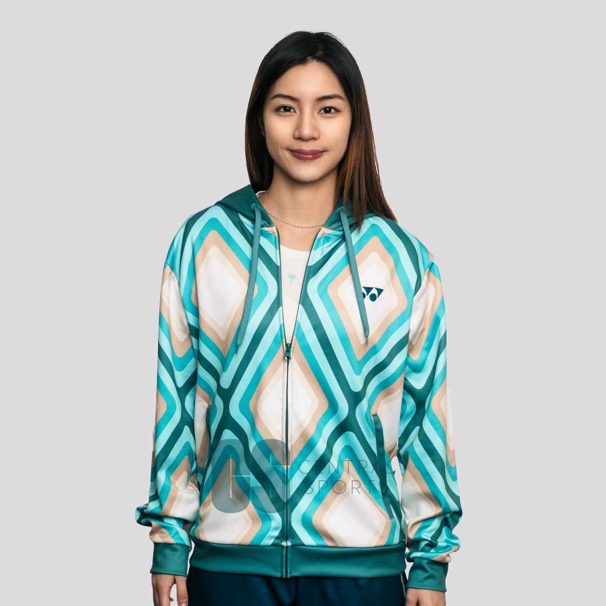 Yonex Diamond Unisex Zip Hood Jade/Ivory