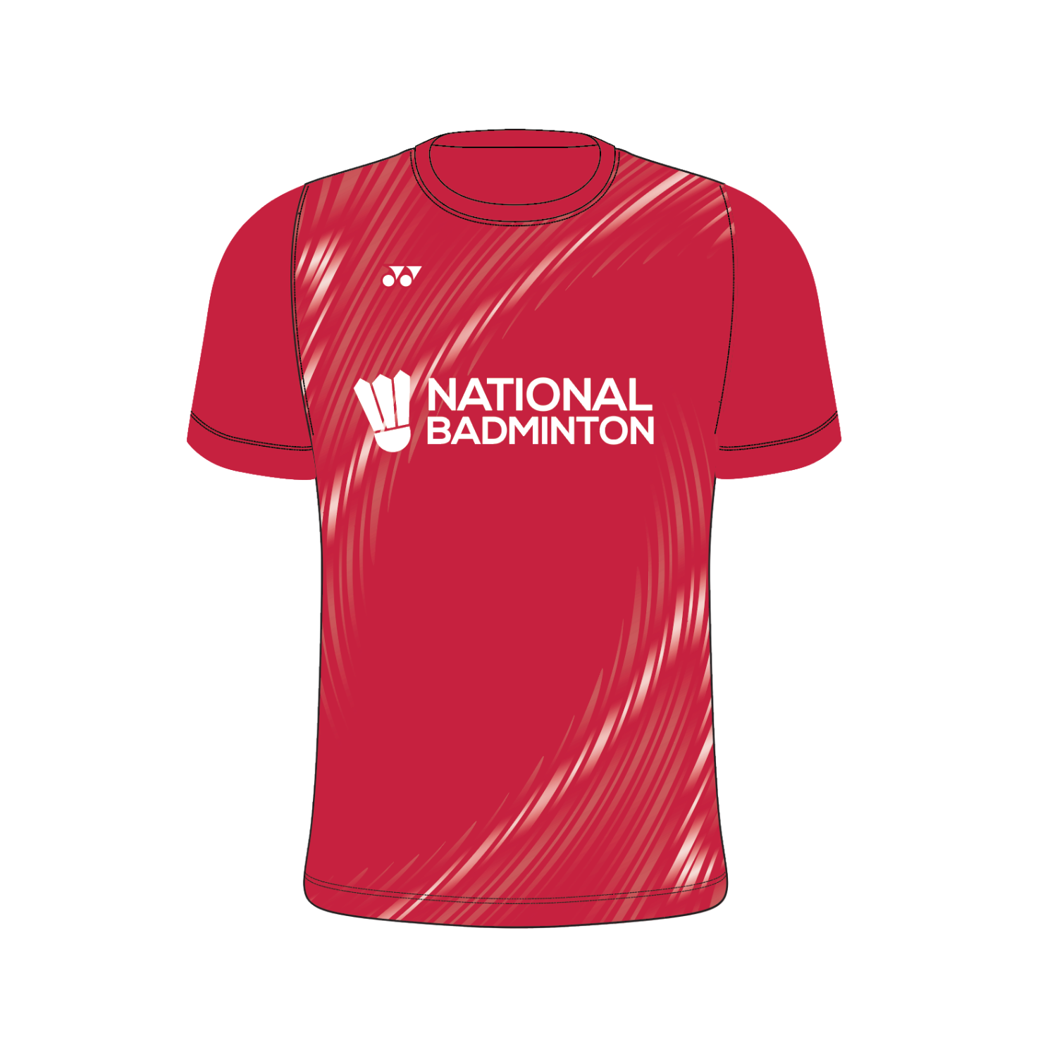 National Badminton Yonex T012 Vortex Crew Neck T-Shirt Junior - Red