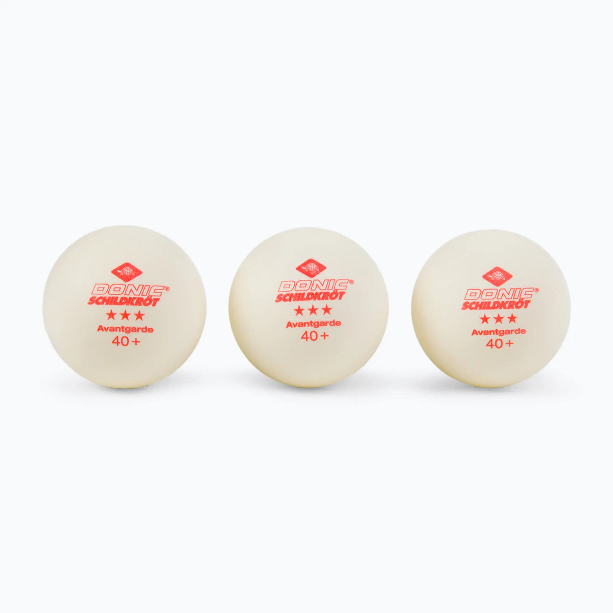 Donic-Schildkort 3-Star White Avantgarde Table Tennis Ball 3pcs - White