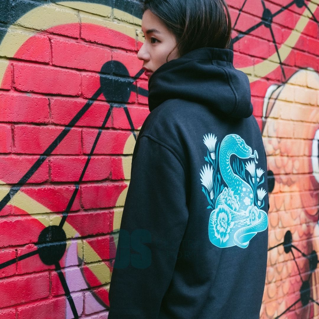Yonex Coiled Snake Unisex Hood Black