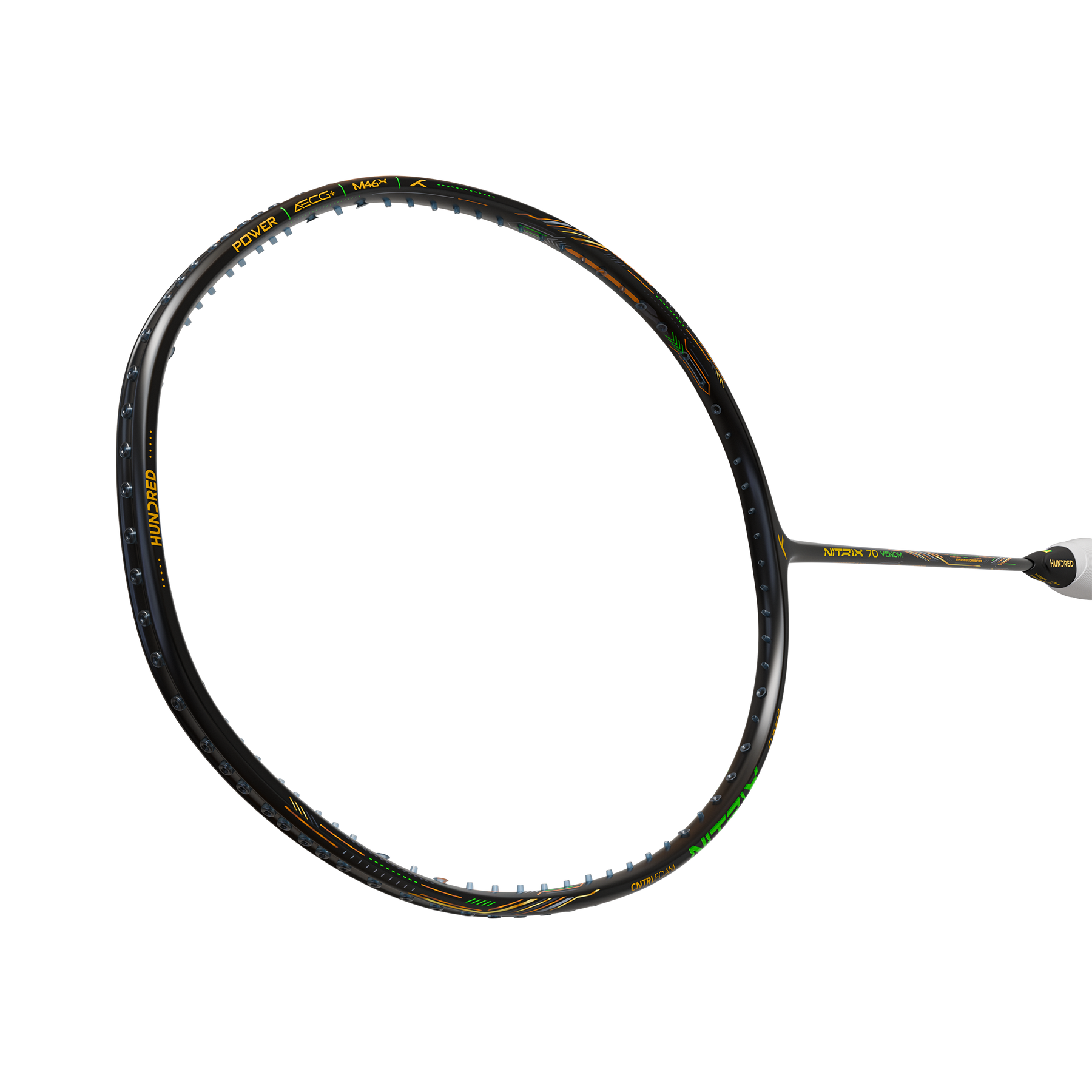 Hundred Nitrix 70 Venom Badminton Racket - Black/Green