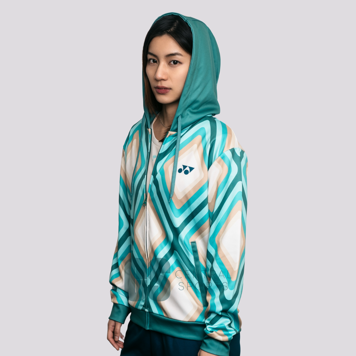 Yonex Diamond Unisex Zip Hood Jade/Ivory