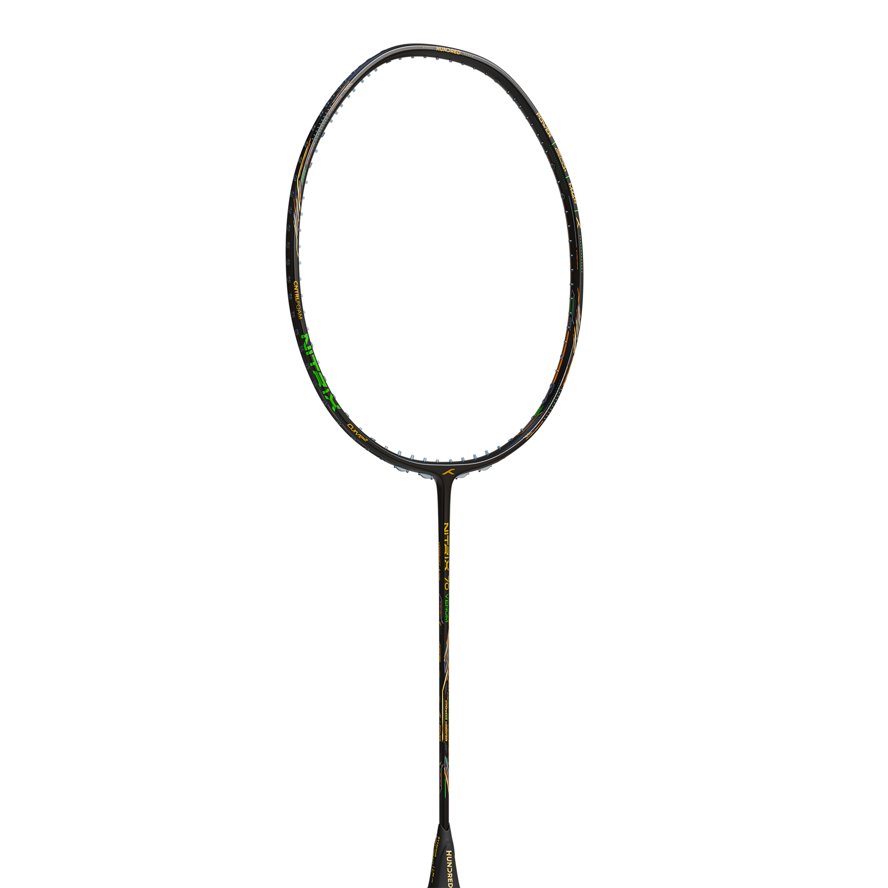Hundred Nitrix 70 Venom Badminton Racket - Black/Green