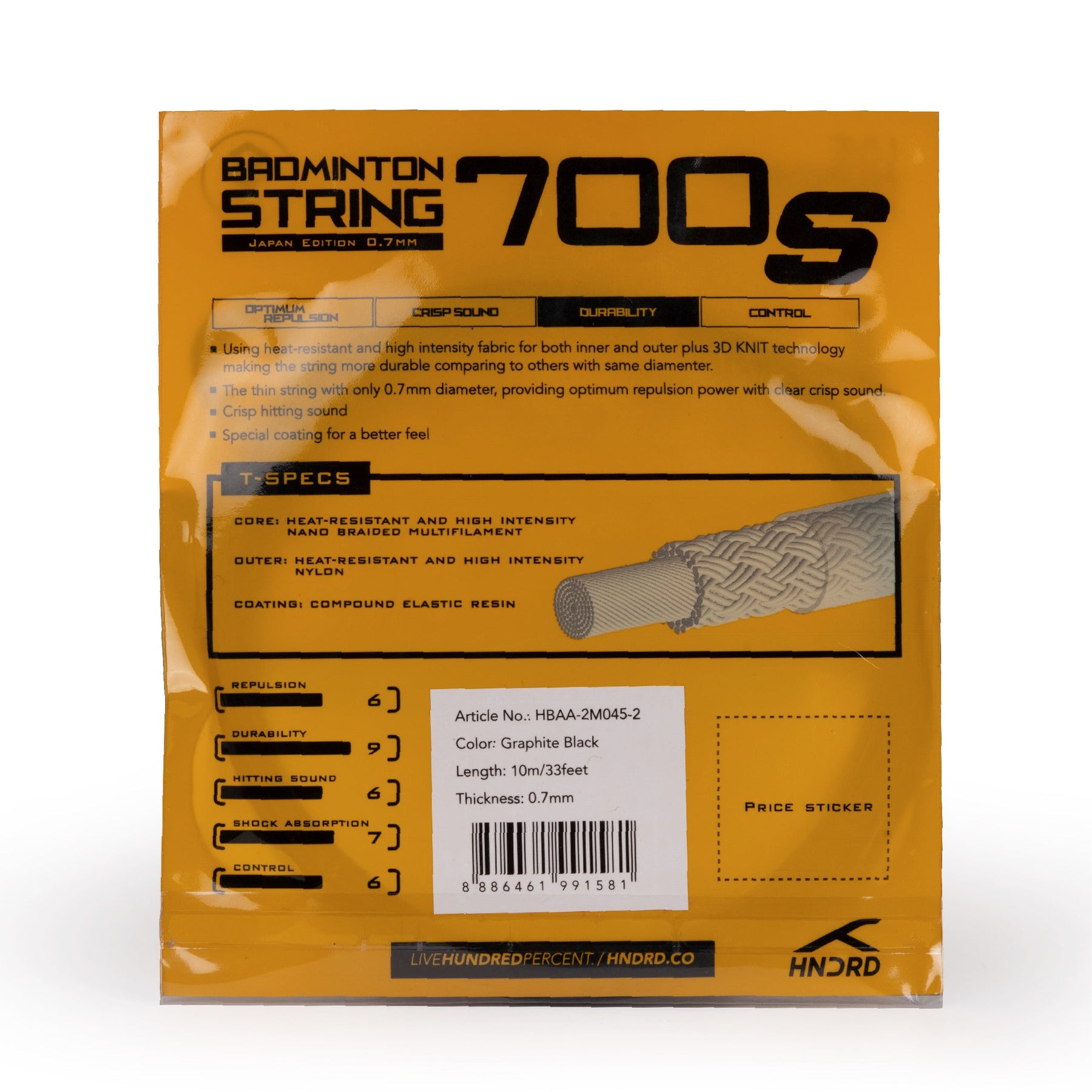 Hundred 700 S Badminton String HBAA-2M045-2