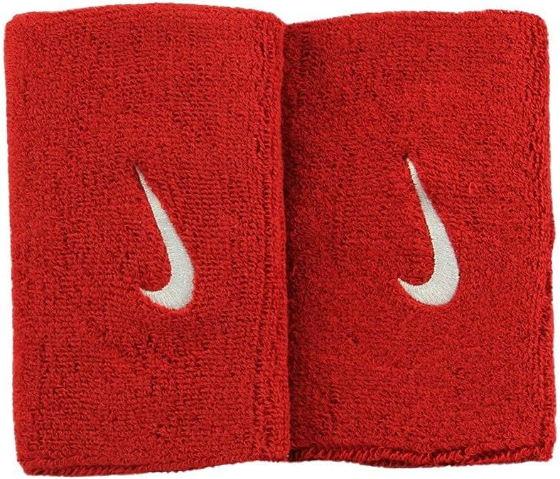 Nike Swoosh Doublewide Wristbands Unisex - Red/Black