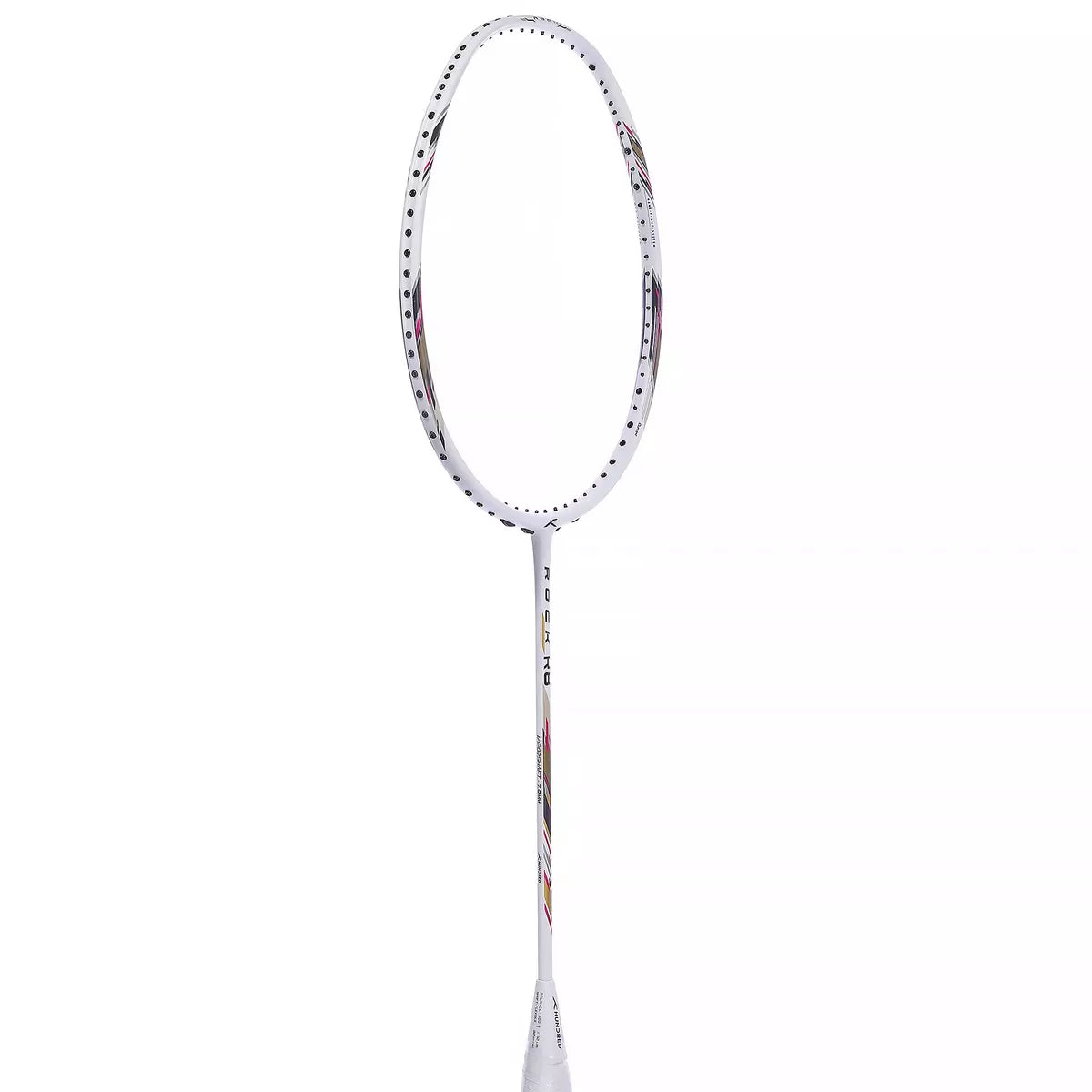 Hundred Rock R8 4U Badminton Racket - White/Black/Pink
