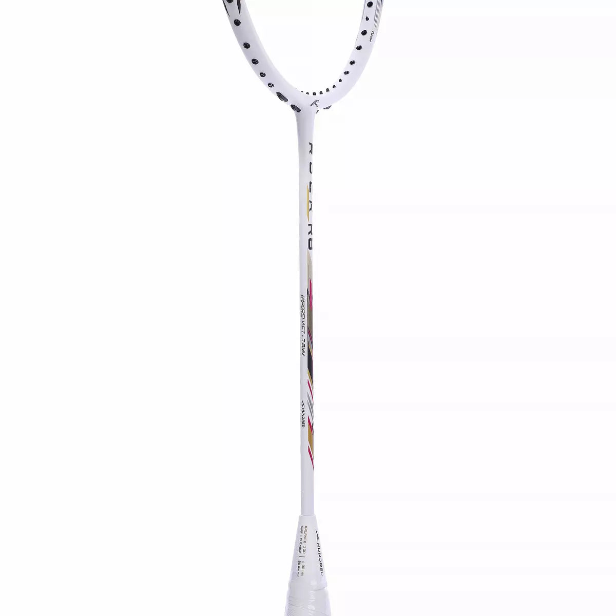 Hundred Rock R8 4U Badminton Racket - White/Black/Pink