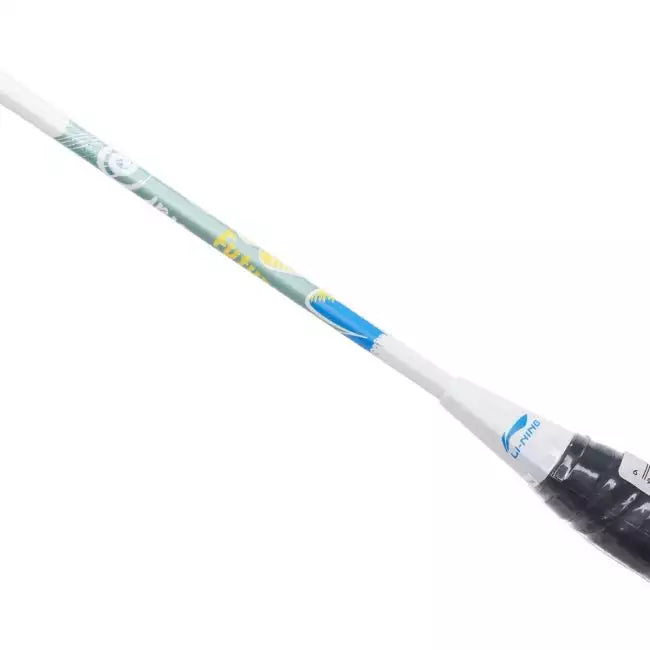Li-Ning AxForce Kids Badminton Racket - White/Black