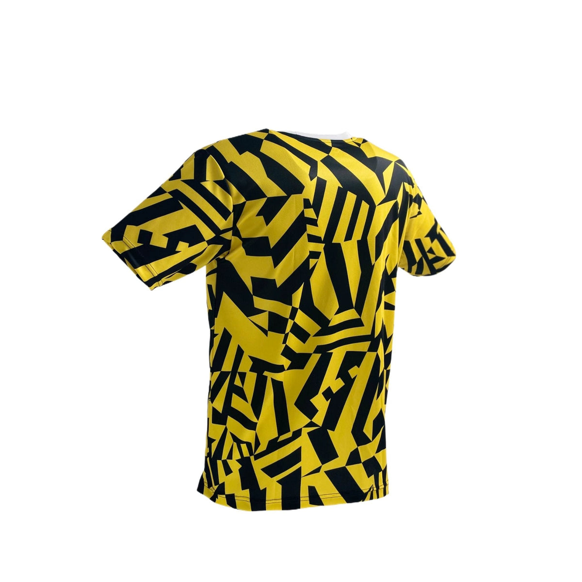 Zoku x Central Sports Shatter Crew Neck T-Shirt Unisex, Black/Yellow, back view