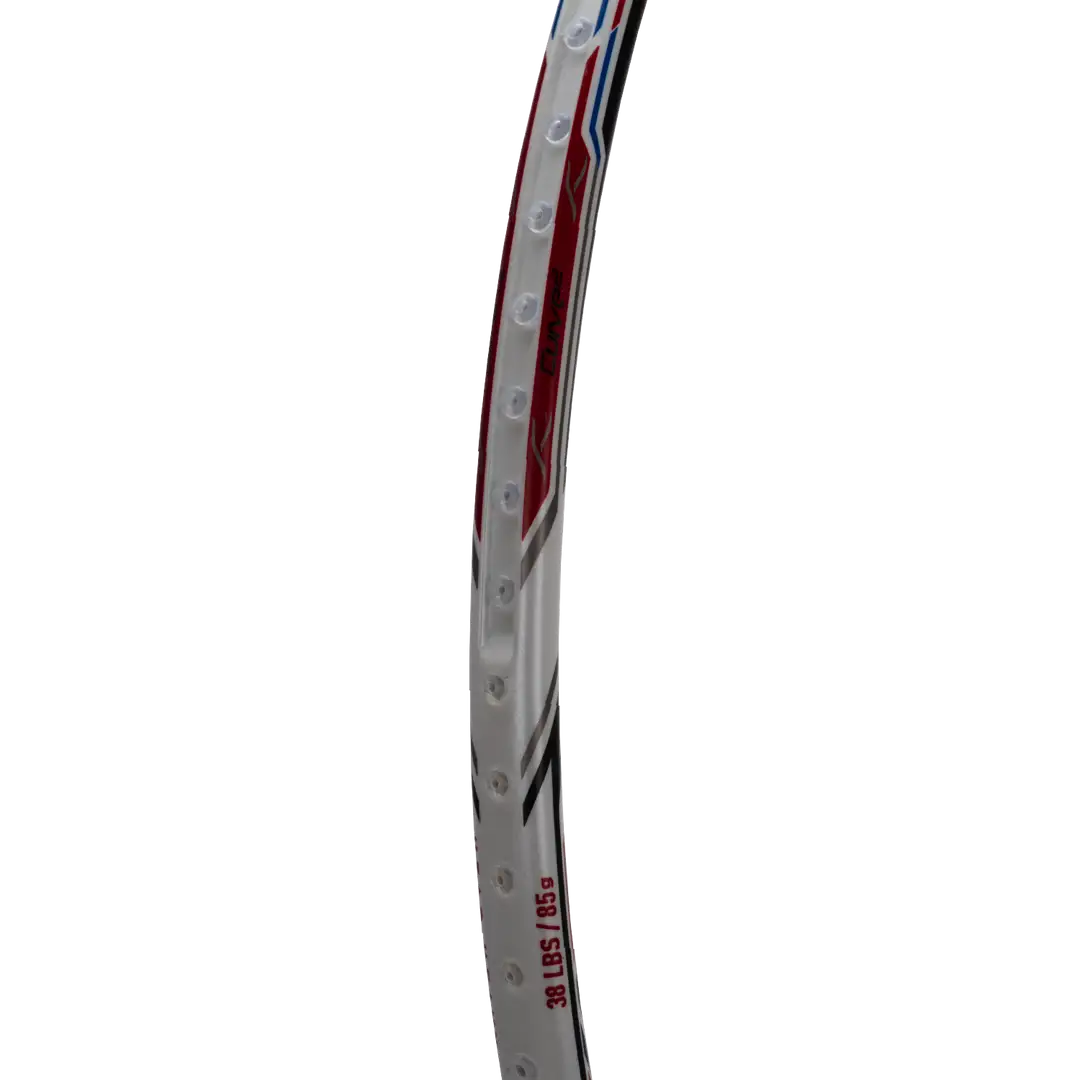 Hundred Atomic X 38 Power 3U Badminton Racket - White/Gold
