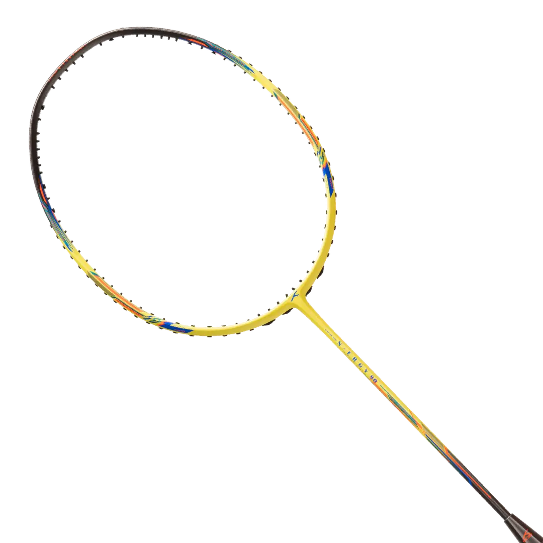 Hundred N-Ergy 80 4U Badminton Racket - Lime/Dark Grey