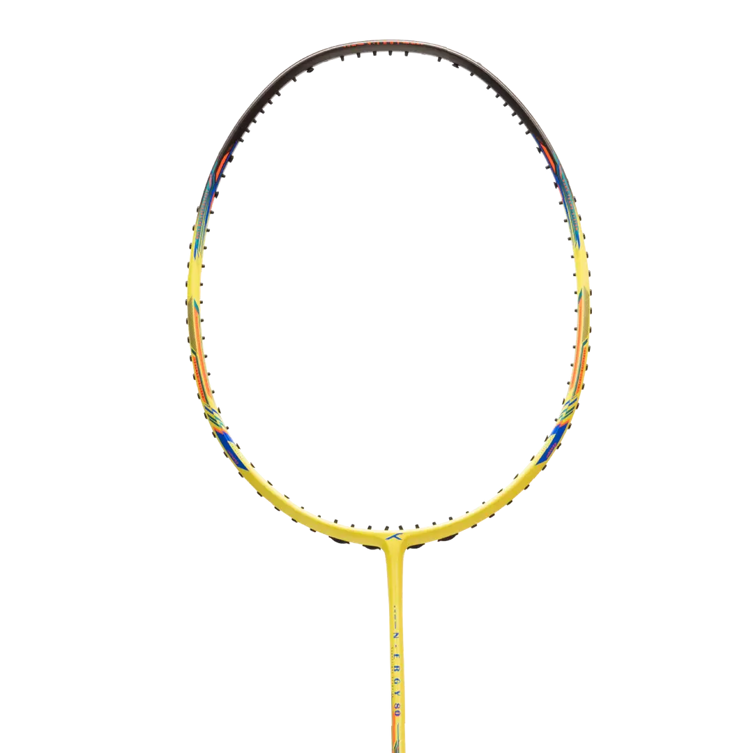 Hundred N-Ergy 80 4U Badminton Racket - Lime/Dark Grey