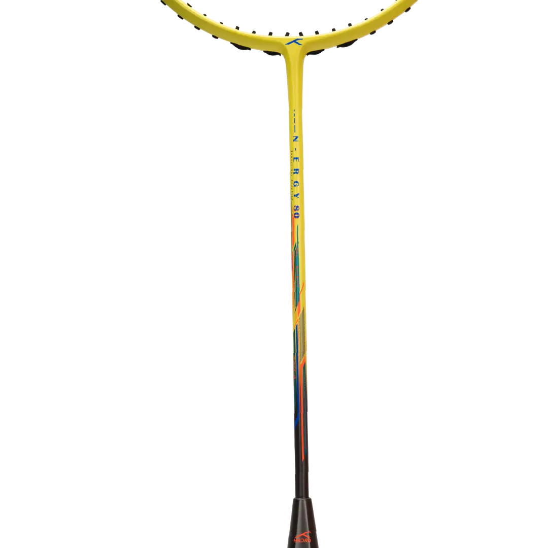 Hundred N-Ergy 80 4U Badminton Racket - Lime/Dark Grey
