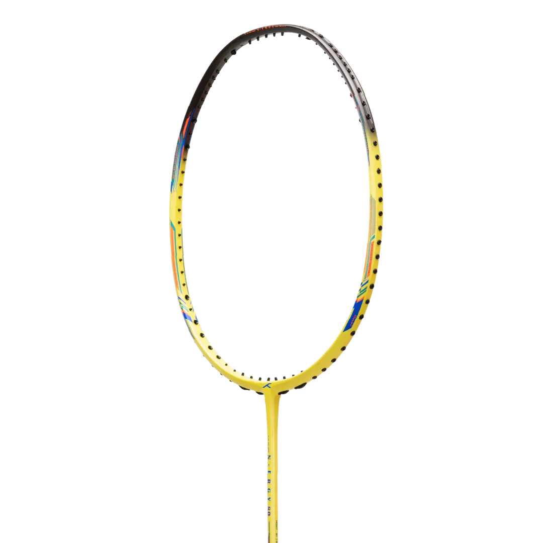 Hundred N-Ergy 80 4U Badminton Racket - Lime/Dark Grey