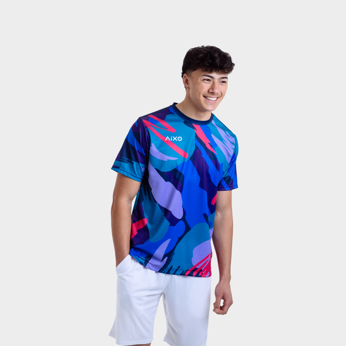 Aixo Abstract T-Shirt Mens (Multicolour Dark)