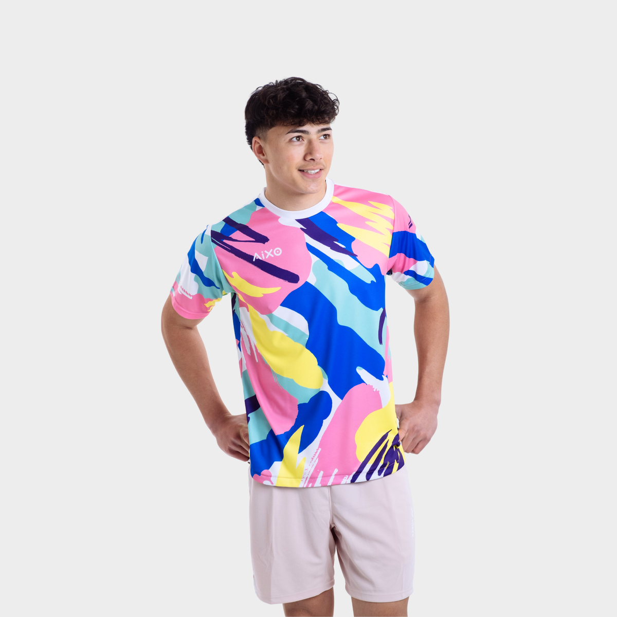 Aixo Abstract T-Shirt Mens (Multicolour)