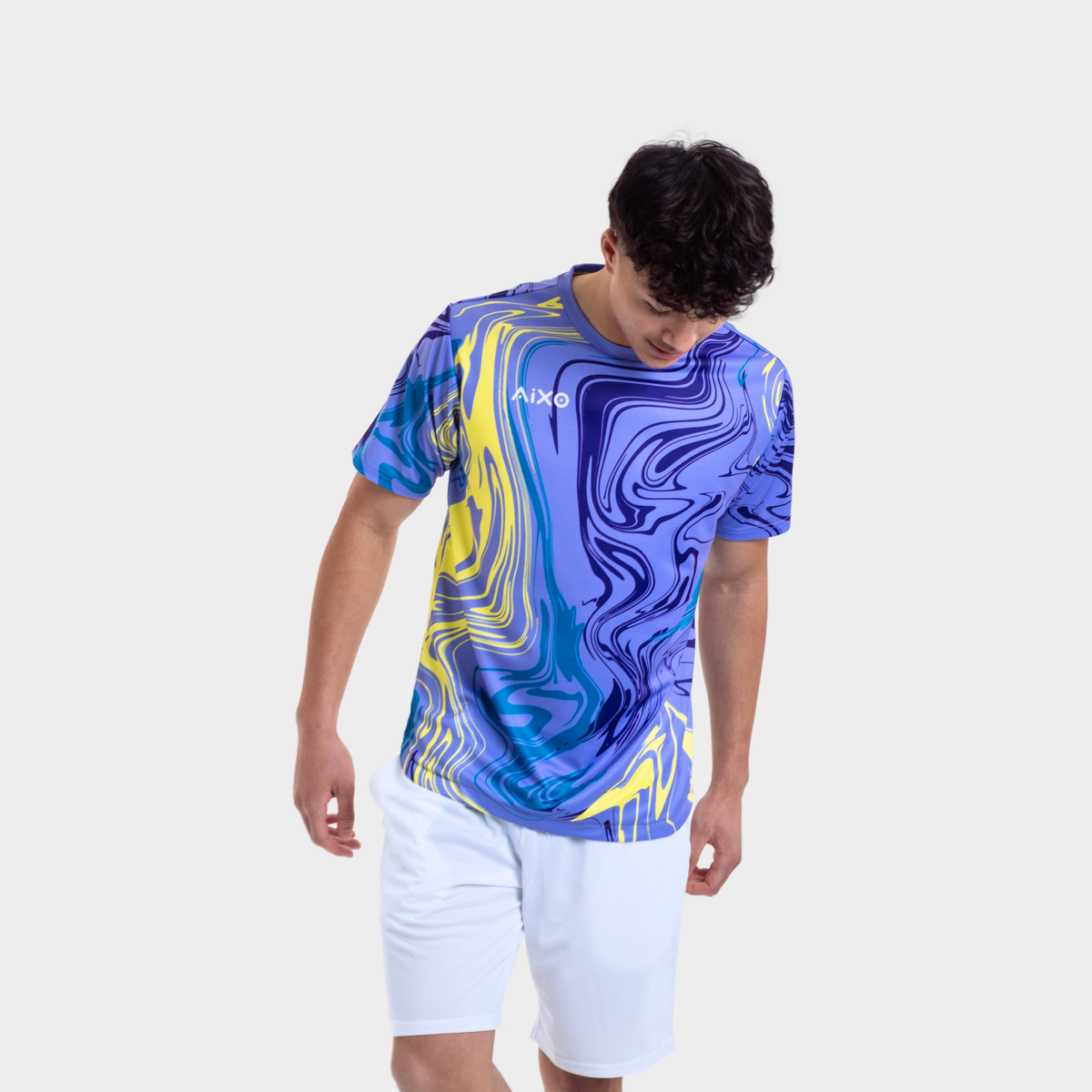 Aixo Chrome Mens T Shirt Lilac