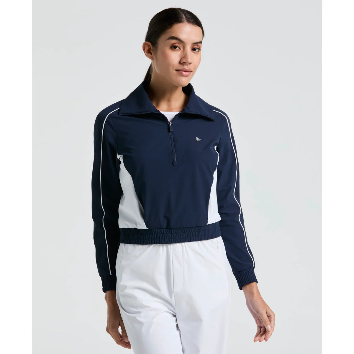 Original Penguin Cropped 1/4 Zip Colourblock (O1JSF002) Tennis Jacket Women