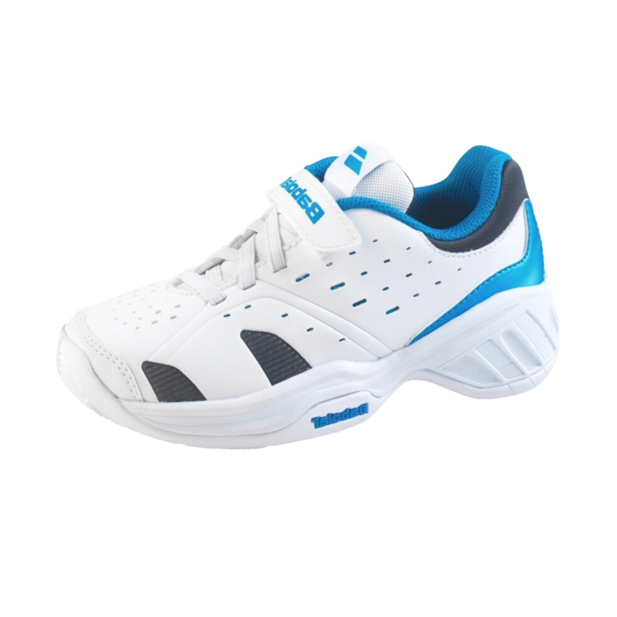 Babolat Drive 3 Tennis Shoes Juniors (White/Blue), front view