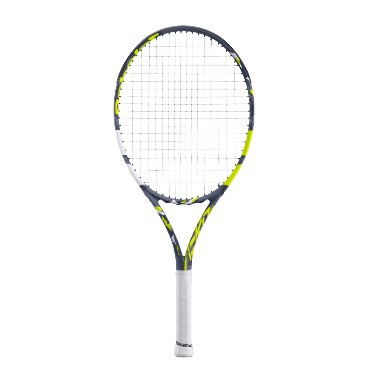 Babolat Pure Aero Junior 25in Tennis Racket, Grey/Yellow/White, back view