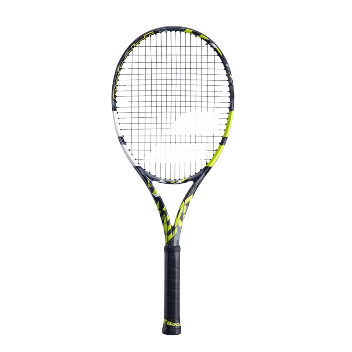 Babolat Pure Aero Tennis Racket, Grey/Yellow/White, front view