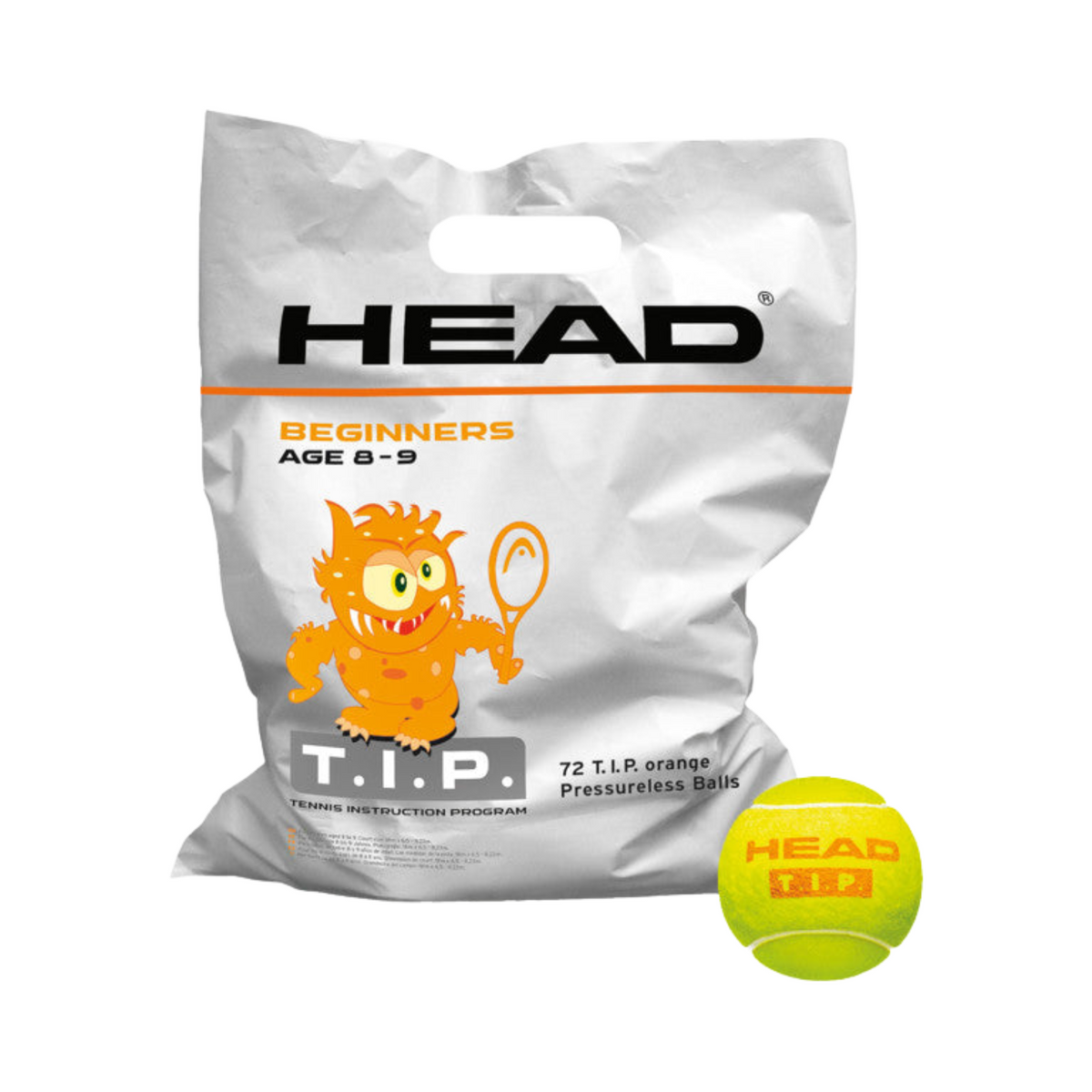 Head TIP ORANGE TENNIS 72 BALL 578270 1 POLYBAG