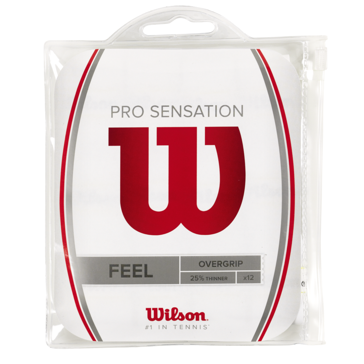 Wilson Pro Overgrip Sensation 12 Pack, White, front view