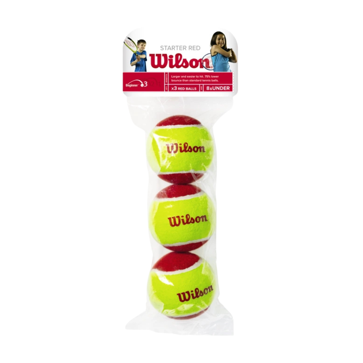Wilson Starter Red 3Pack, front view
