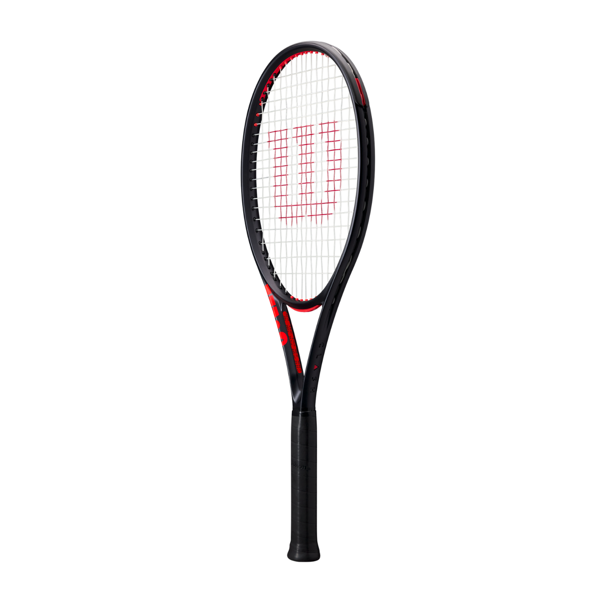 Demo Wilson Clash 100 V3 295g Strung Tennis Racket, Black, back view
