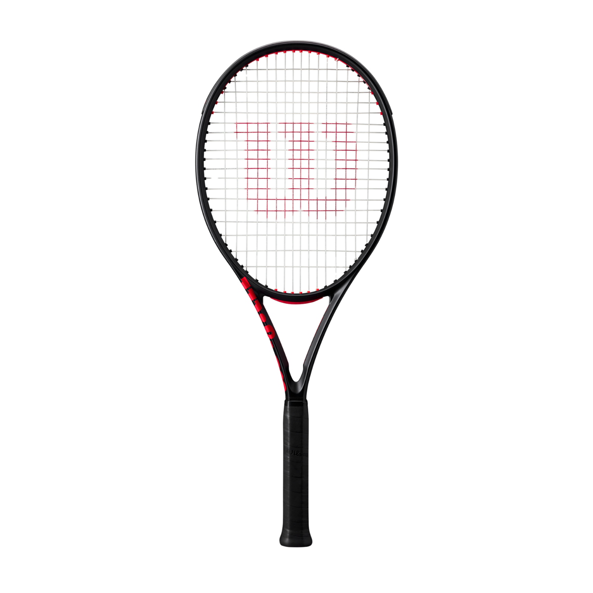 Demo Wilson Clash 100 V3 295g Strung Tennis Racket, Black, front view