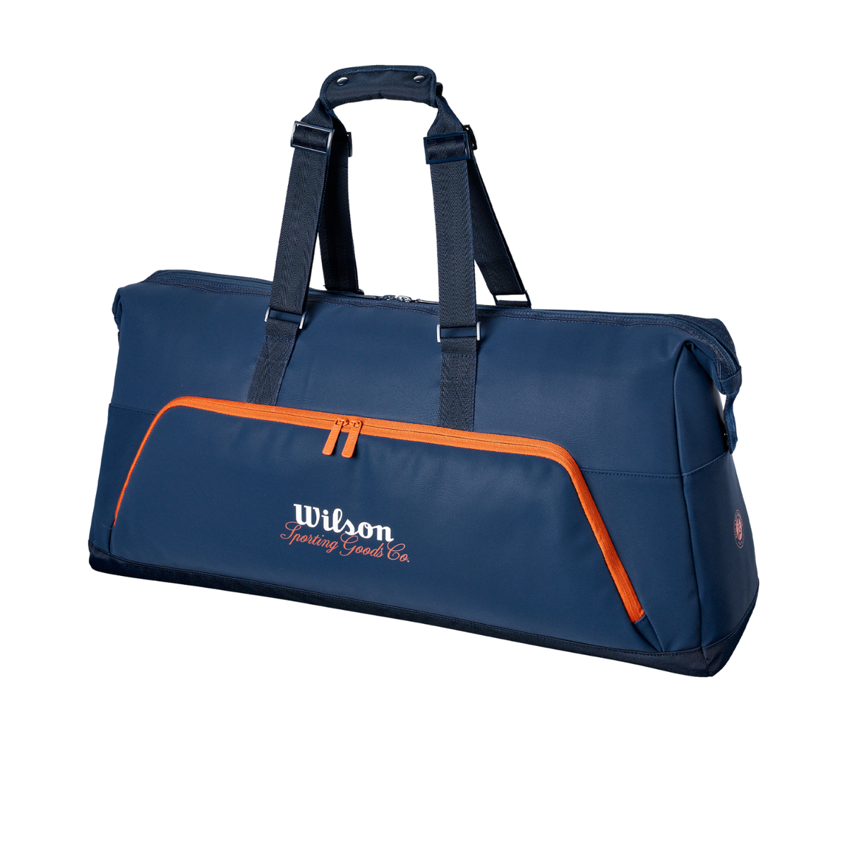 Wilson Roland Garros 2026 Large Duffle Bag, Navy/Clay, front view