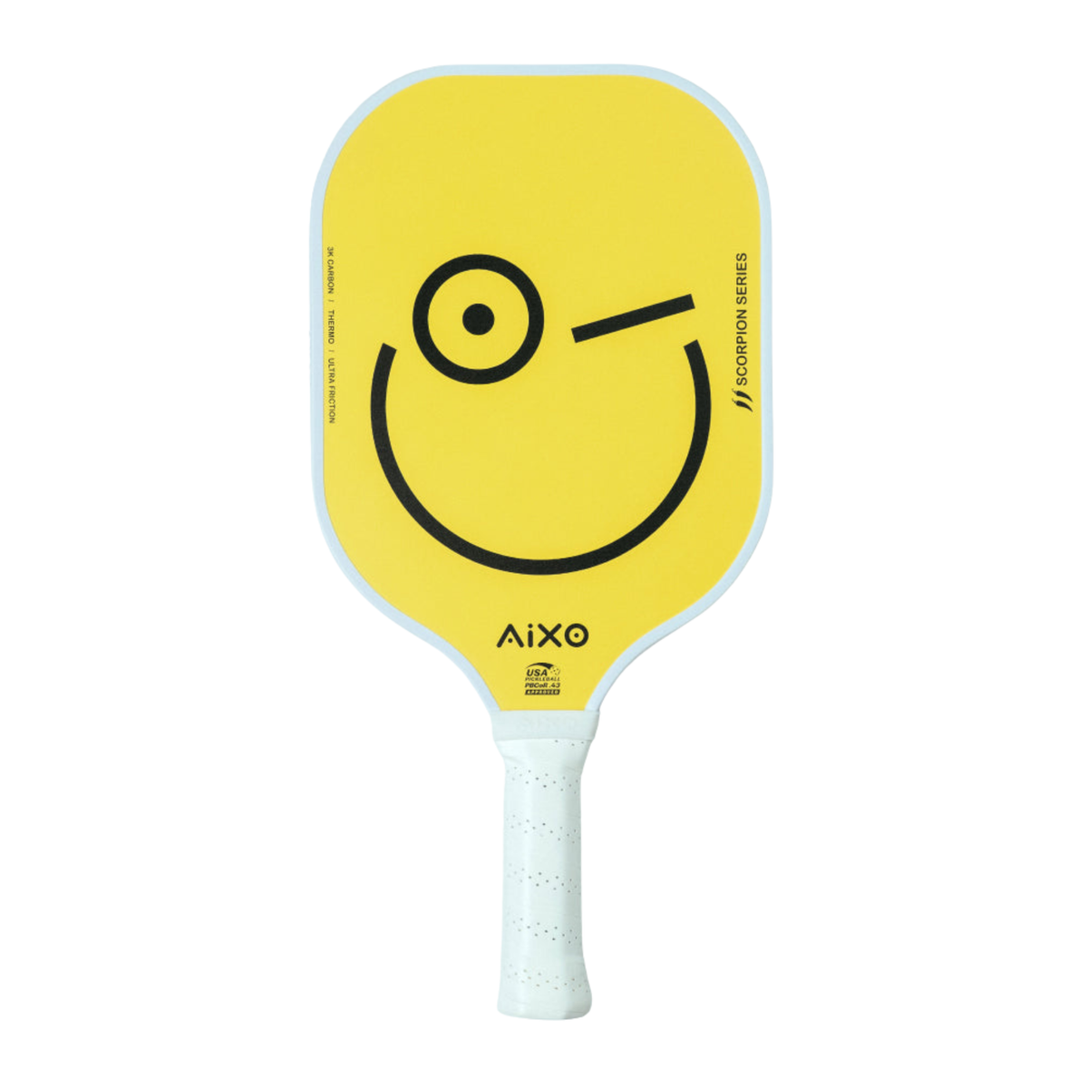 Aixo P11A Scorpion Series Mood 3K Raw Carbon Pickleball Paddle Pink Yellow One Size Pickleball Paddle Aixo