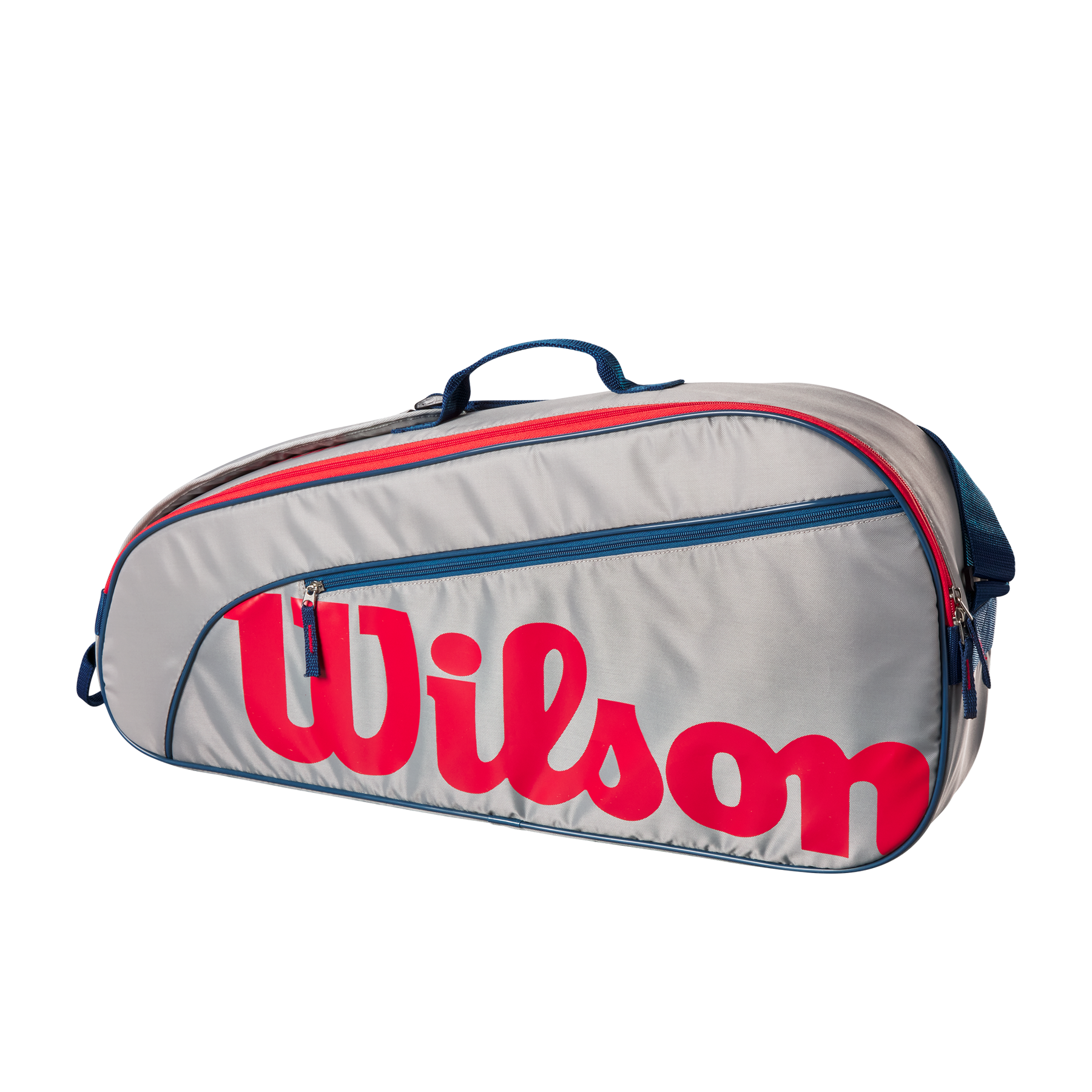 Wilson Junior 3 Pack Racket Bag - Grey/Red