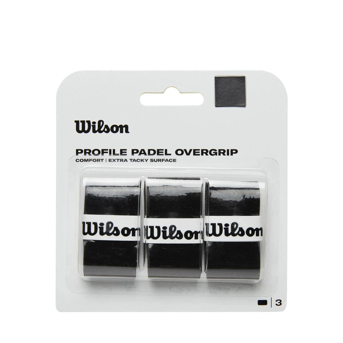 Wilson Profile Padel Overgrip Black, front view