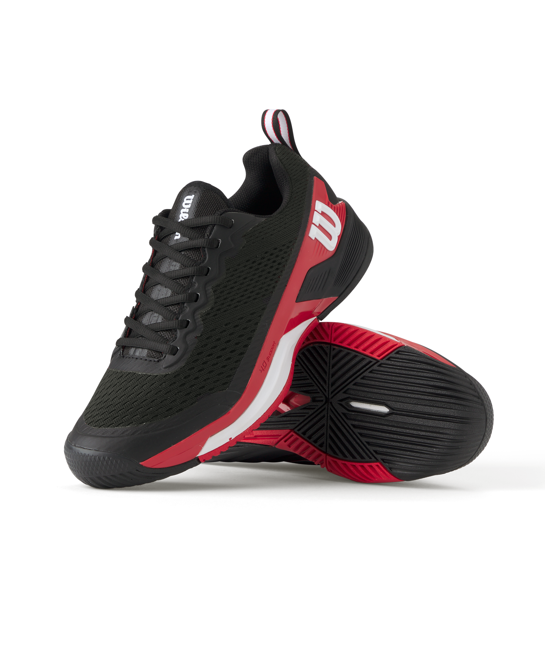 Wilson Rush Pro 4.5 Tennis Shoes Men - Black/Red