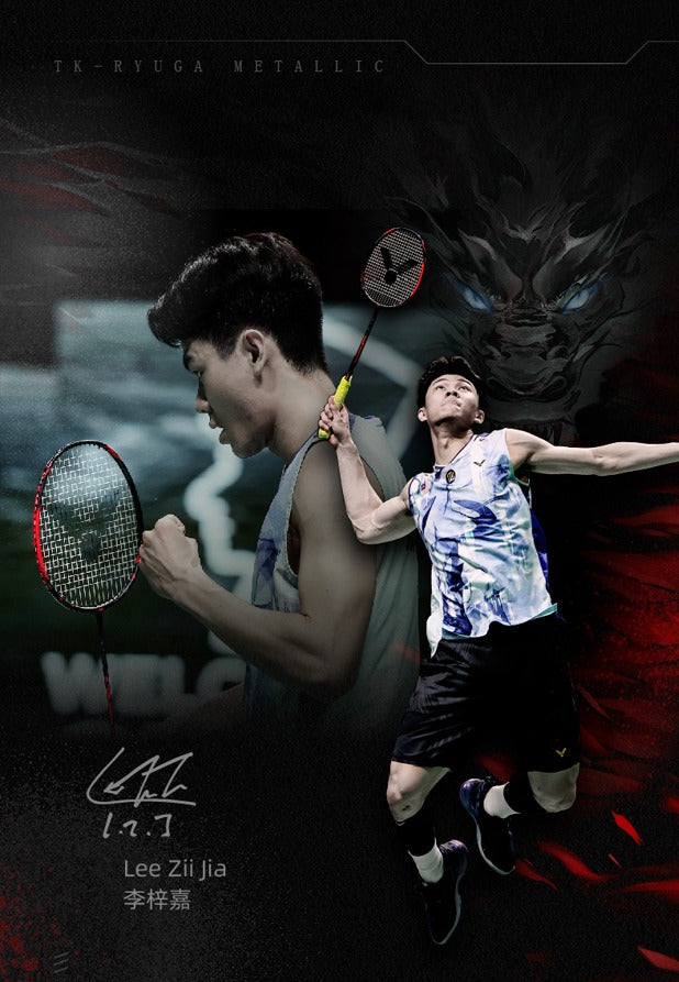 Victor Thruster Ryuga Metallic C Badminton Racket Unstrung - Black