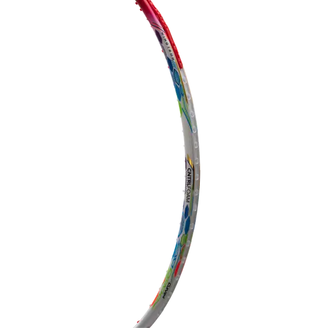 Hundred Flutter 7 Attack 4U Badminton Racket - White/Red