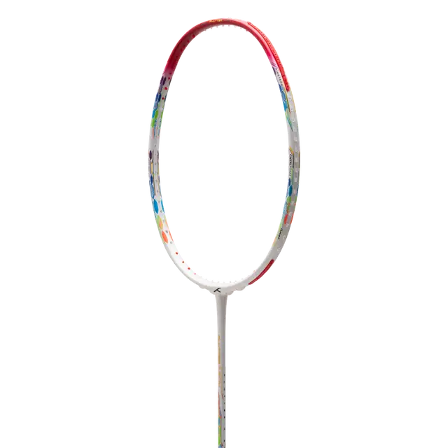 Hundred Flutter 7 Attack 4U Badminton Racket - White/Red