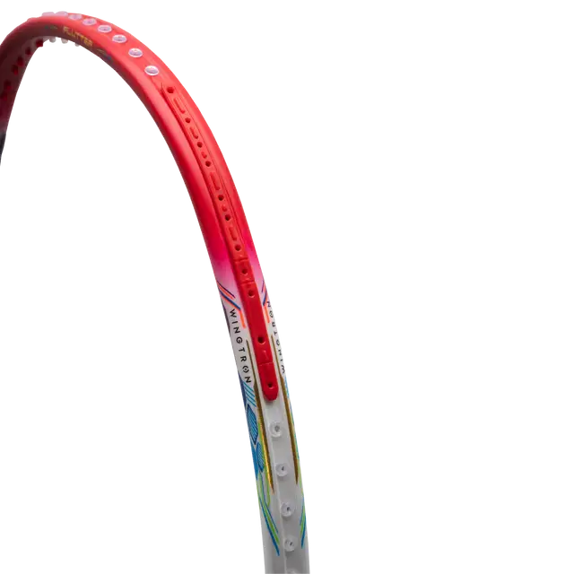 Hundred Flutter 7 Attack 4U Badminton Racket - White/Red
