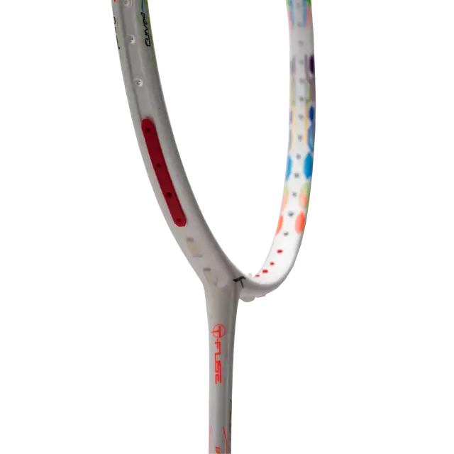 Hundred Flutter 7 Attack 4U Badminton Racket - White/Red