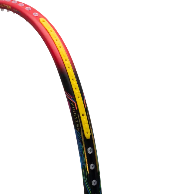Hundred Flutter 7 Attack 4U Badminton Racket - Black/Red