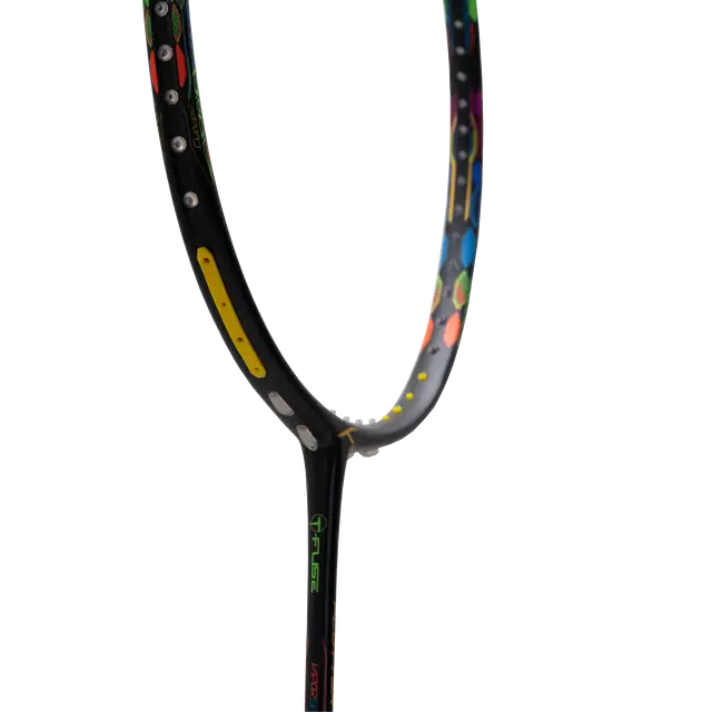 Hundred Flutter 7 Attack 4U Badminton Racket - Black/Red