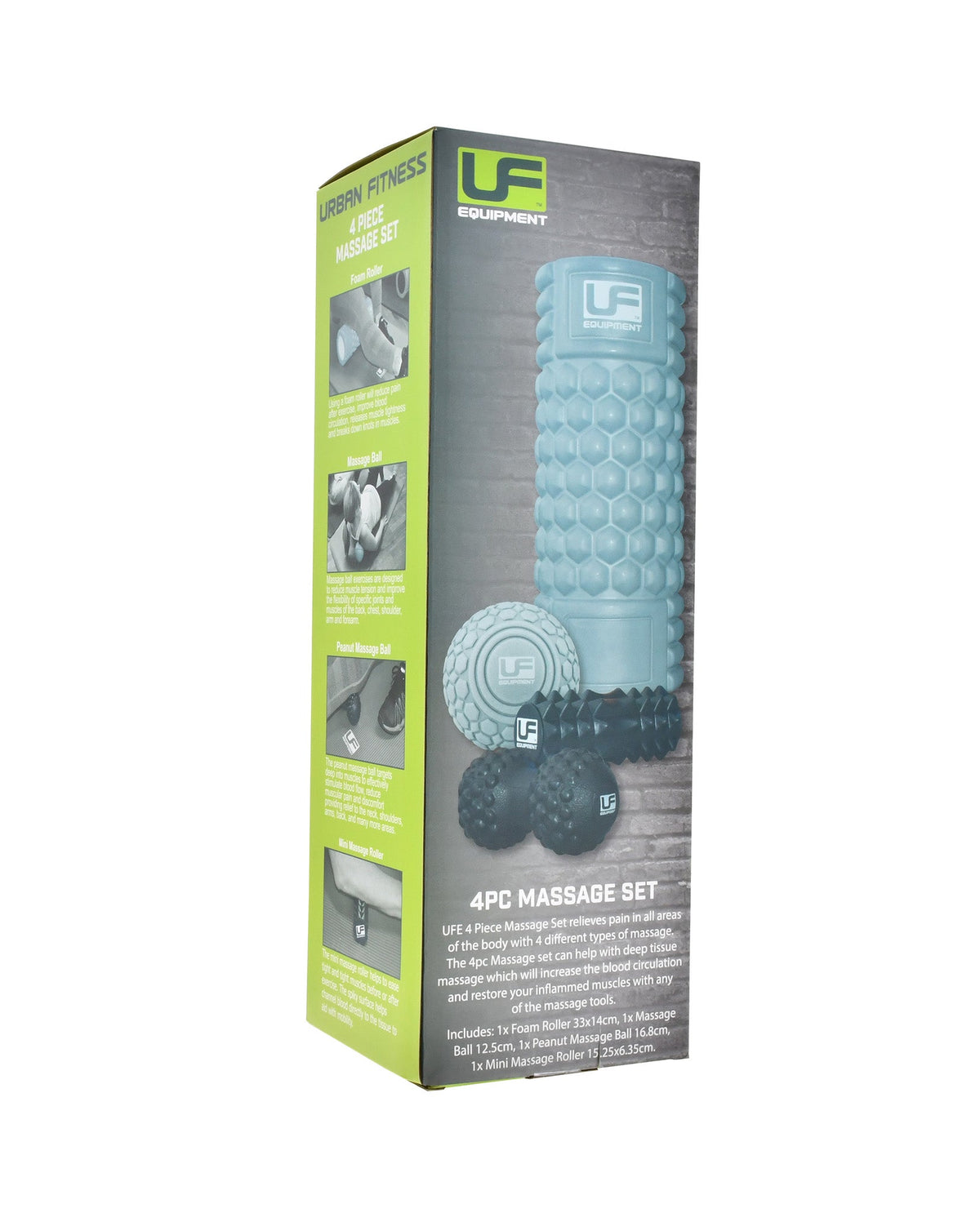 Urban Fitness 4 Piece Massage Set Turquoise & Black